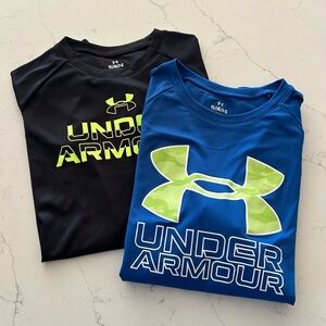 Under Armour Black and Blue T-Shirts Kids